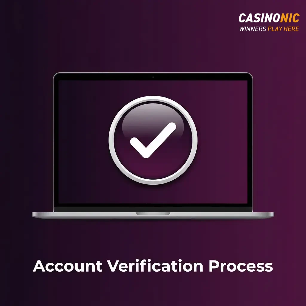 Casinonic account verification process showing steps to submit ID and address proof for withdrawal access.